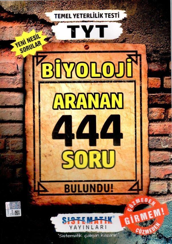 Sistematik Yayınları TYT Biyoloji 444 Aranan Soru - Sistem Yayıncılık - Image 1