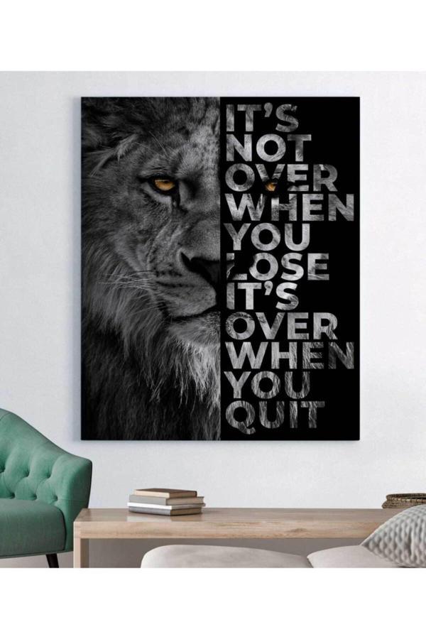 Aslan Mektup Motivasyon Kanvas Tablo - Image 1