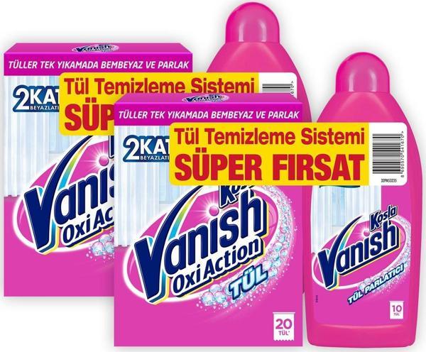 Vanish Kosla Tül Toz 450 gr x 2 Adet + Kosla Tül Parlatıcı 450 ml x 2 Adet - Image 1