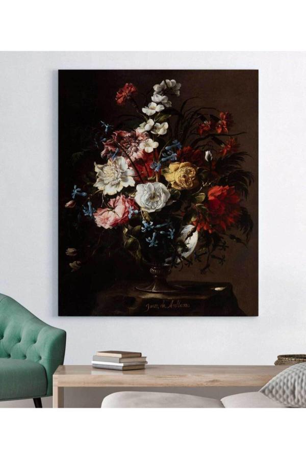 Vazoda Güzel Çiçekler Kanvas Tablo - Image 1