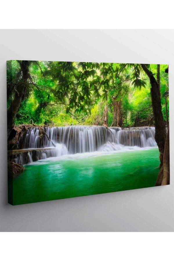 Doğa Ormanı Şelalesi Kanvas Tablo - Image 1