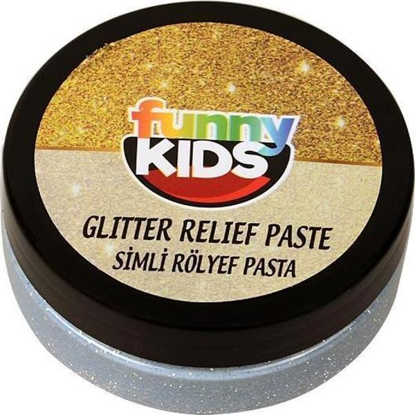 Funny Kids Simli Rölyef Pasta Gümüş 50cc - Image 1