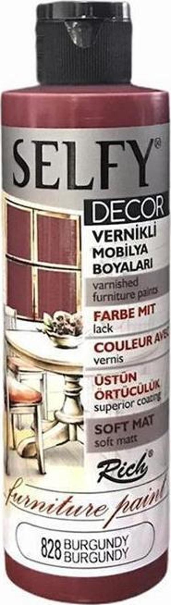 Rich Selfy Decor Vernikli Boya Burgundy 240cc  - Image 1