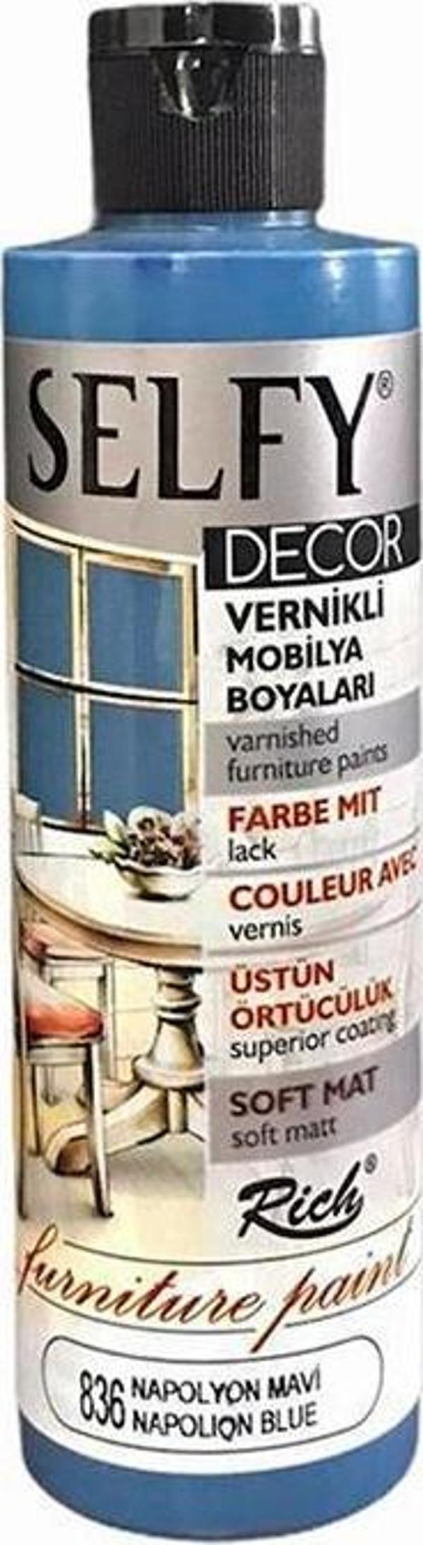 Rich Selfy Decor Vernikli Boya Napolyon Mavi 240cc  - Image 1