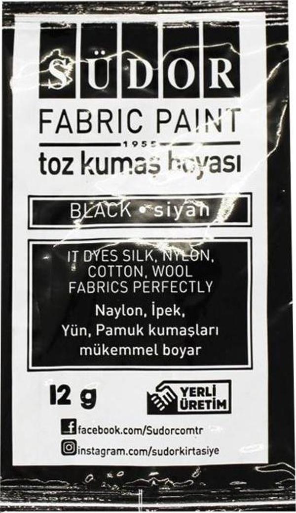 Südor Toz Kumaş Boyası Siyah 12 g - Image 1