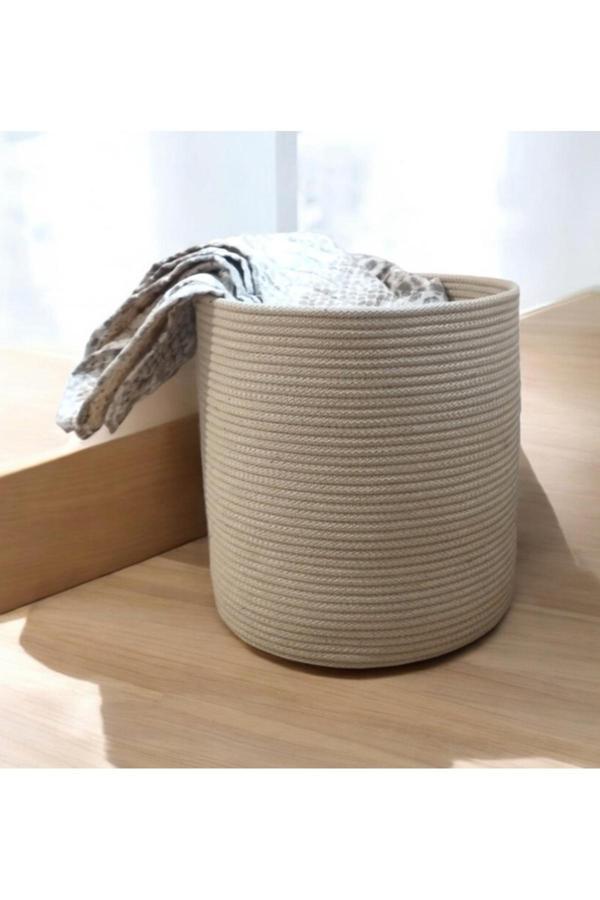 Bayram Taşçıoğlu Home Desing Battaniye Sepeti,Düzenleyici,Saksısılık,Oyuncak Sepeti ,Hediyelik Sepet,30X30 Düzenleyici Sepet - Image 1