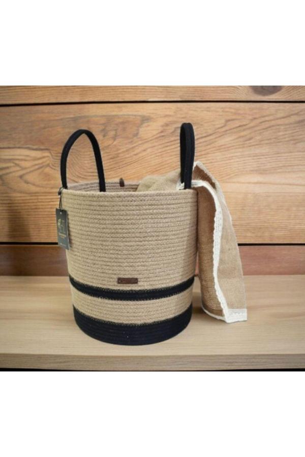 Bayram Taşçıoğlu Home Desing 30X30 Hasır Sepet, Saksılık, Düzenleyici Oyuncak Sepeti,Çamaşır Sepeti Battaniye Sepeti - Image 1