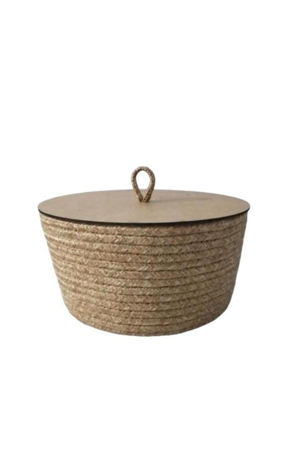 Bayram Taşçıoğlu Home Desing Kapaklı Düzenleyici,Depolama Sepeti,Hasır Sepet,Organizer - Image 1