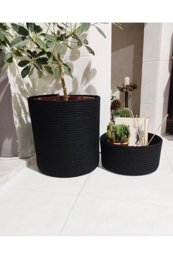 Bayram Taşçıoğlu Home Desing 2 Li Takım. Saksılık,Sepet,Düzenleyici Hediyelik Sepet - Image 1