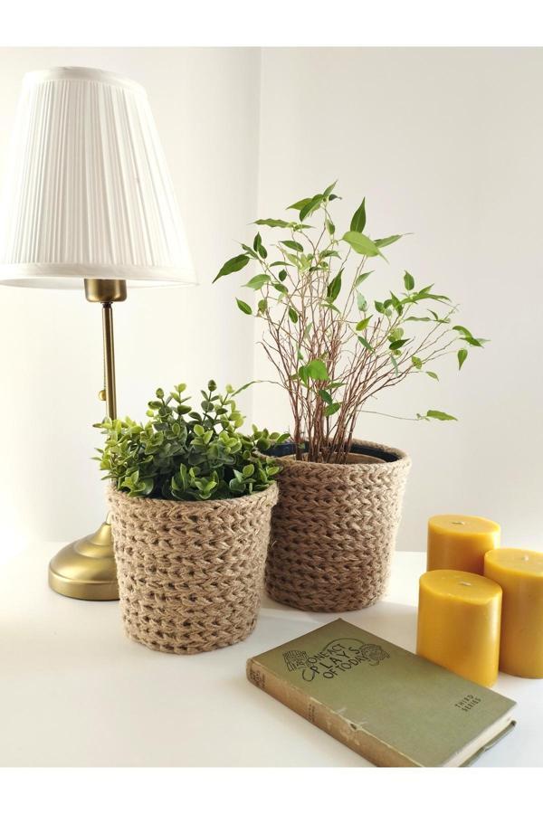 Bayram Taşçıoğlu Home Desing 2 Adet Çiçek Dikilebilir Saksı,Saksılık - Image 1