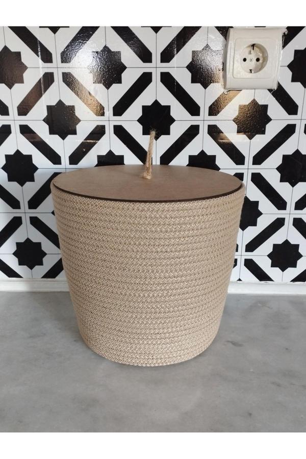 Bayram Taşçıoğlu Home Desing Ahşap Kapaklı Düzenleyici Depolama Saklama Sepeti - Image 1