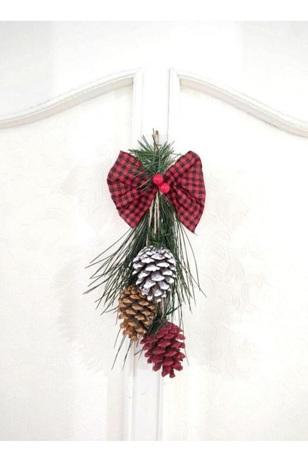 Bayram Taşçıoğlu Home Desing Kozalak Garland Kapı Duvar Süsü Hediyelik Yılbaşı Süsü - Image 1