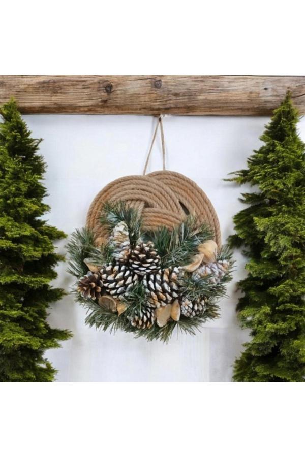 Bayram Taşçıoğlu Home Desing Yılbaşı Kapı Süsü,Duvar Süsü, Garland, Kozalak , Hediyelik Kapı Süsü - Image 1