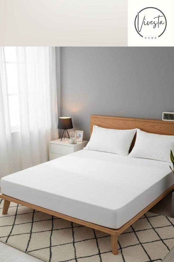 Vivesta Home 160X200 Çift Kişilik Lastikli Çarşaf Seti + 2 Adet Yastık Kılıfı | Yumuşak, Kaymaz, Şık Tasarım - Image 1