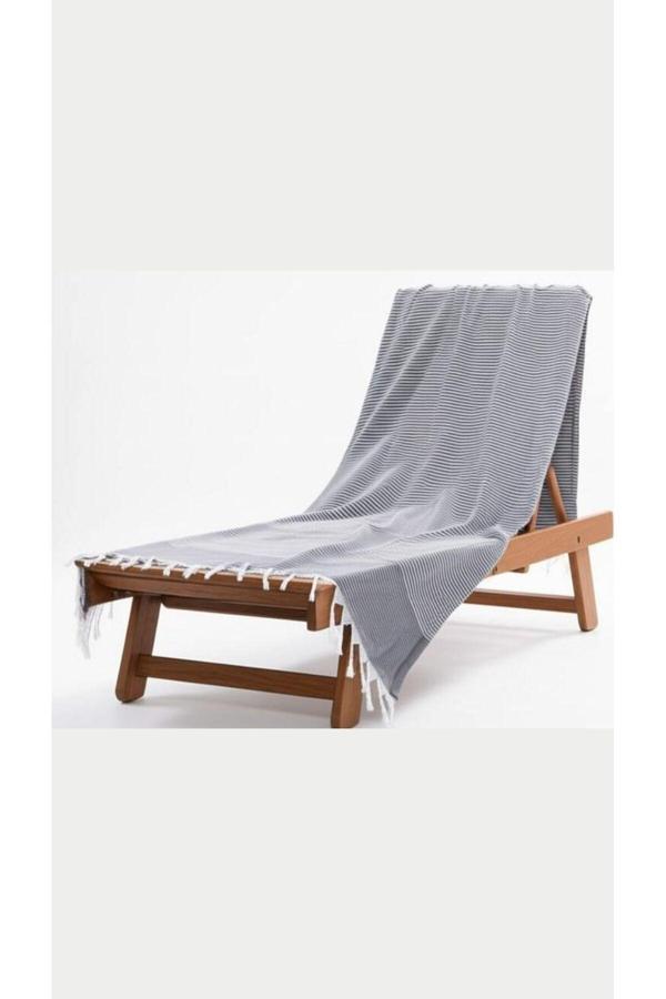 Vivesta Home Siyah Peştemal Plaj Havlusu 90X170 - Yumuşak, Emici Ve Şık Tasarım - Image 1