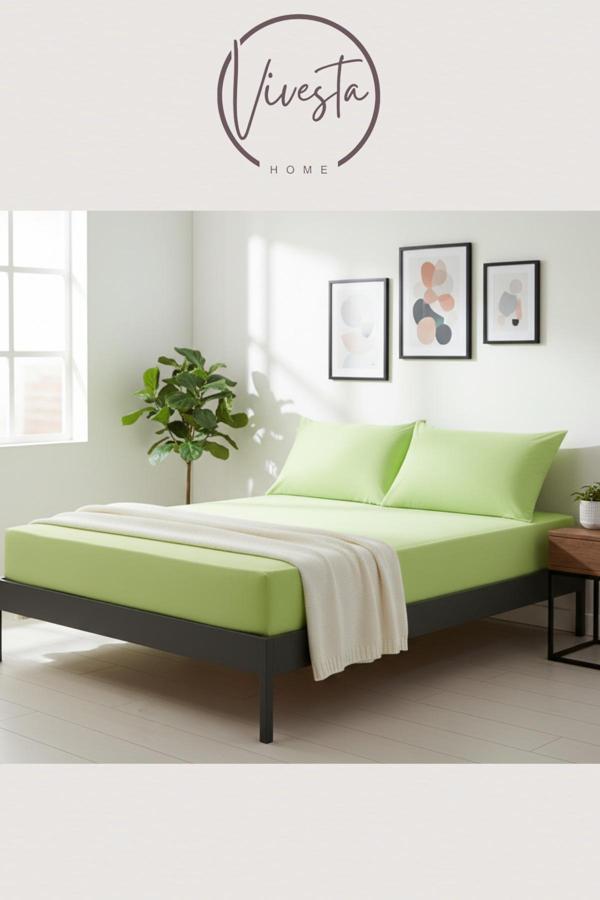 Vivesta Home Tek Kişilik Lastikli Çarşaf Seti 100×200 + 50×70 Yastık Kılıfı – Yumuşak, Dayanıklı Kumaş - Image 1