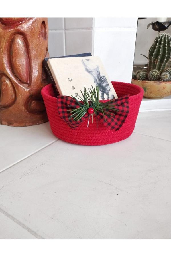 Bayram Taşçıoğlu Home Desing Yılbaşı Temalı Konsept Hediyelik Düzenleyici Sepet - Image 1