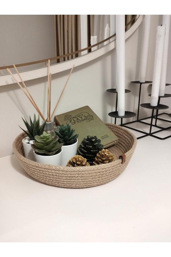 Bayram Taşçıoğlu Home Desing 30X5 Düzenleyici Hasır Sepet Organizer - Image 1