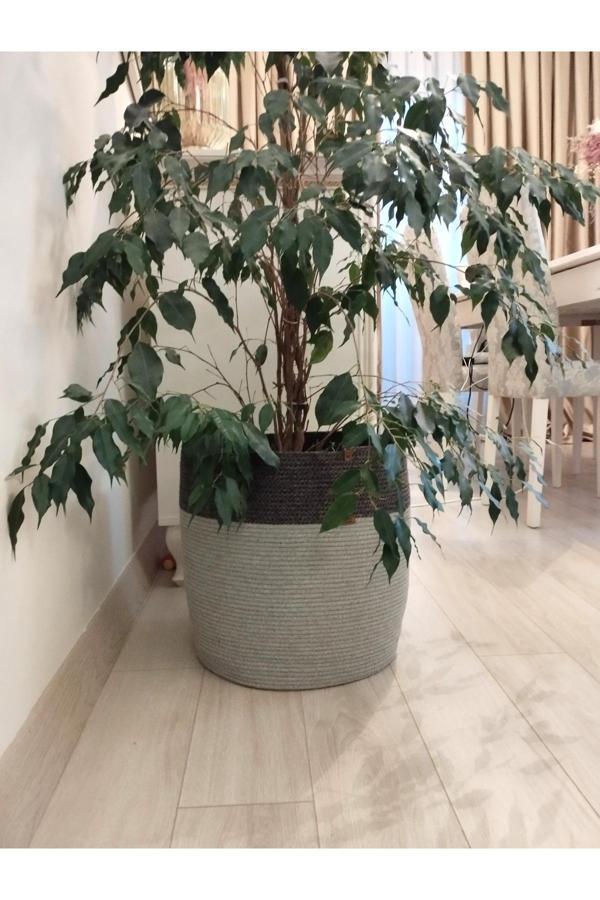 Bayram Taşçıoğlu Home Desing 35X35 Gri,Antrasit Çok Amaçlı Düzenleyici Çamaşır Oyuncak Saksı Hediyelik Sepeti - Image 1