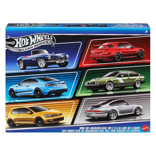 1:64 Hot Wheels Silver Serisi Euro Style 6’lı Araba Seti JBY79 - Image 1