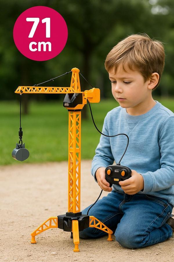 Kablo Kumandali 71 Cm Yuksek Kaldirma Kapasiteli Kule Vinc Oyuncak 710x580x370mm - Image 1