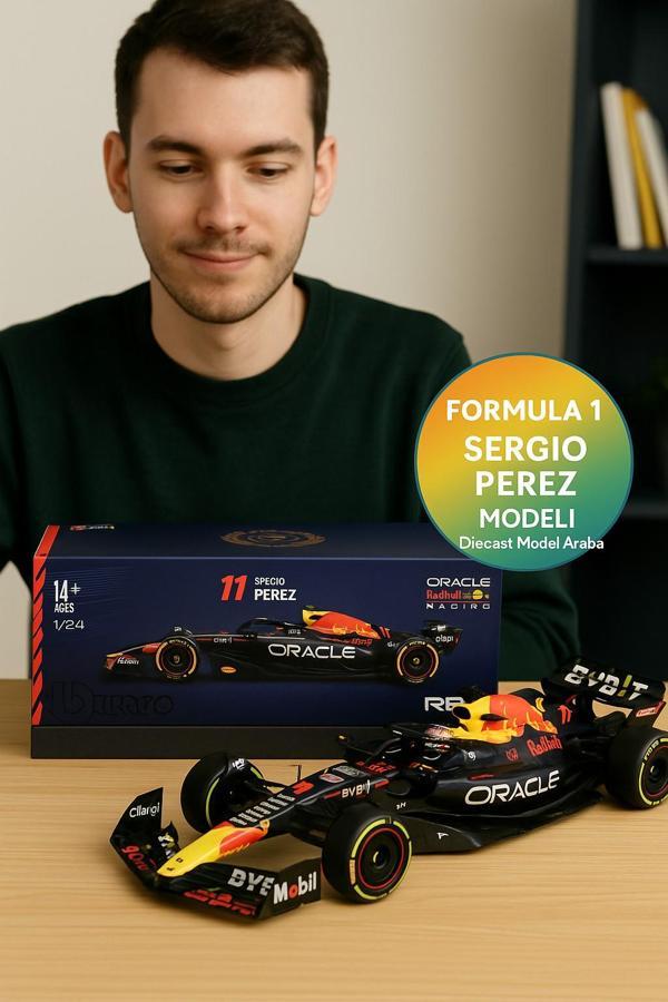 Bburago 1:24 Formula 1 Red Bull RB19 – Sergio Perez Die-Cast Model Araba - Image 1