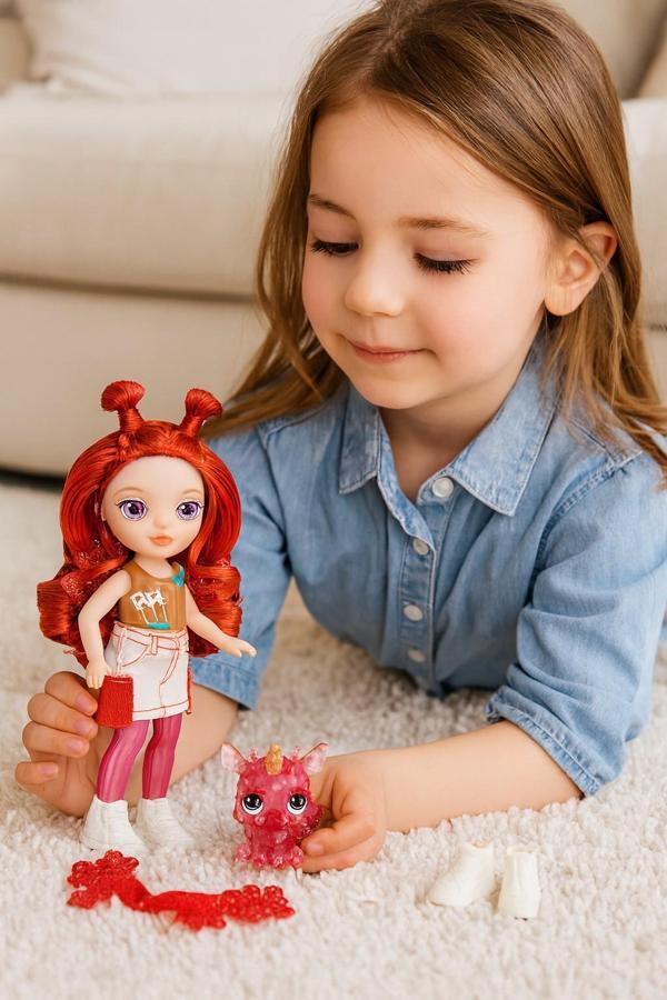 RH Littles Gökkuşağı Perisi Apple Anderson Bebek Seti Kırmızı Saçlı Mini Kız Kardeş Oyuncak - 14 CM - Image 1