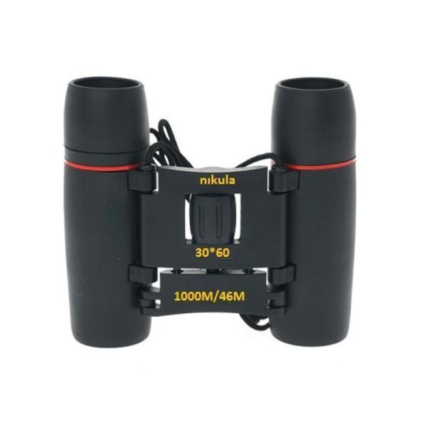 30X60 Cepte Taşımalı Kauçuk Kaplamalı Mini Dürbün Siyah - Image 1