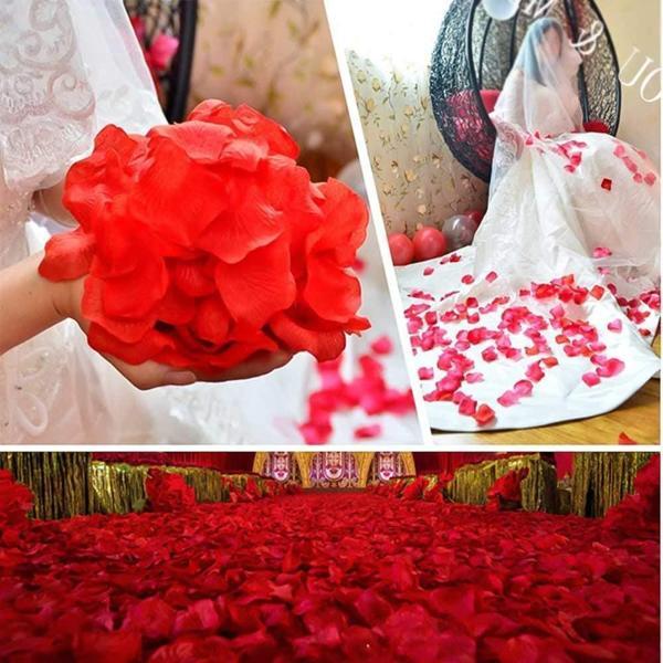 Kırmızı Renk Gül Yaprağı Şekilli Konfeti – 10 Paket 1000 Adet - Image 1