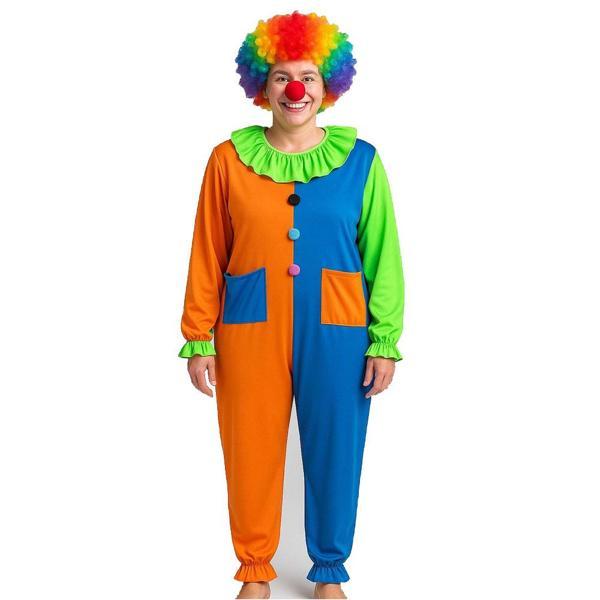 Palyaço Kostüm Seti 150 Cm Peruk + Burun + Kostüm - Image 1