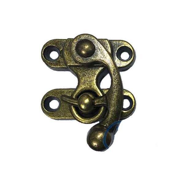 Kancalı Yay Gözü, Ahşap Kutu Klipsi - Küçük, Antik, 100 Adet - Image 1