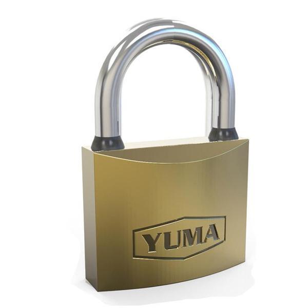 Sarı Kaplama Döküm Kısa Asma Kilit 32mm - Image 1