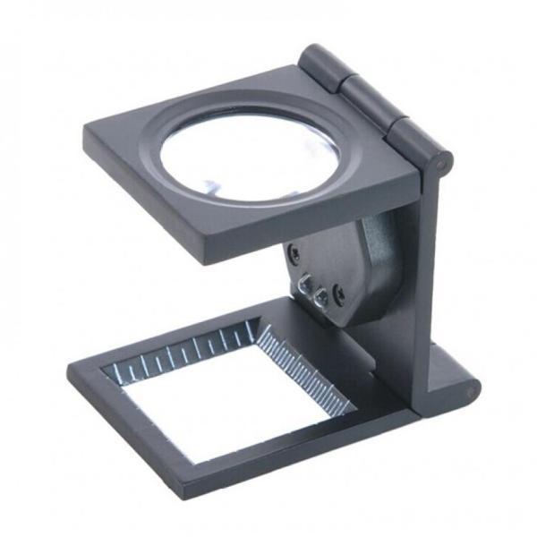 25x25 Mm Full Çelik Kaplı Katlamalı Büyüteç TH-9005B - Image 1