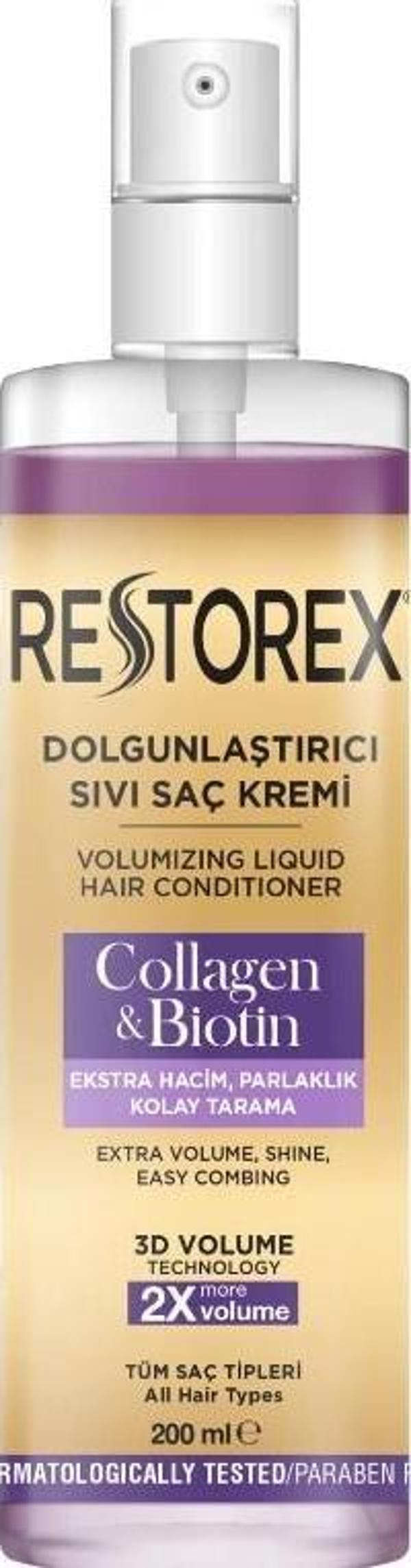 Restorex Sıvı Saç Kremi 200 ml Kolajen Biotin - Image 1
