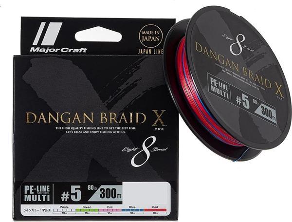 Major Craft Dangan Braid X 8X İp Misina PE 5.0 0.35mm 80lb/36.3kg 300mt Multi - Image 1