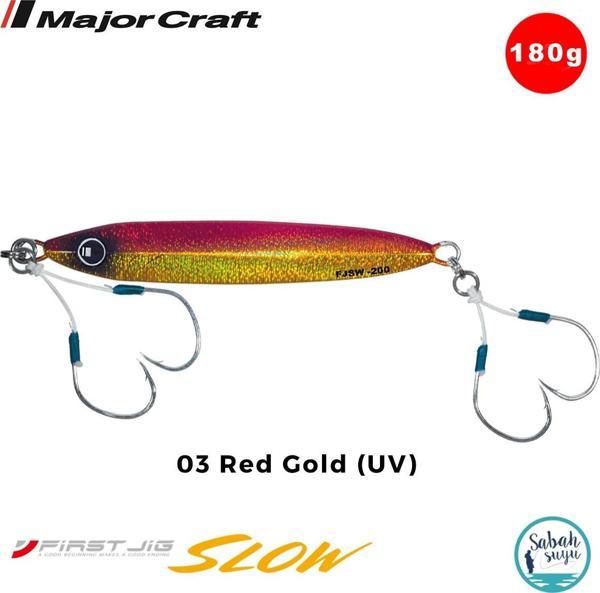 Major Craft First Jig Slow FJSW-180gr#03 Red Gold (UV) - Image 1