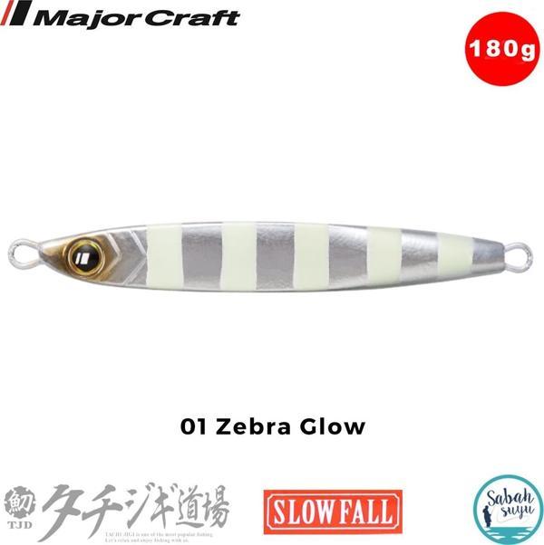 Major Craft Jigpara TJD-SLOW 180gr #01 Zebra Glow - Image 1