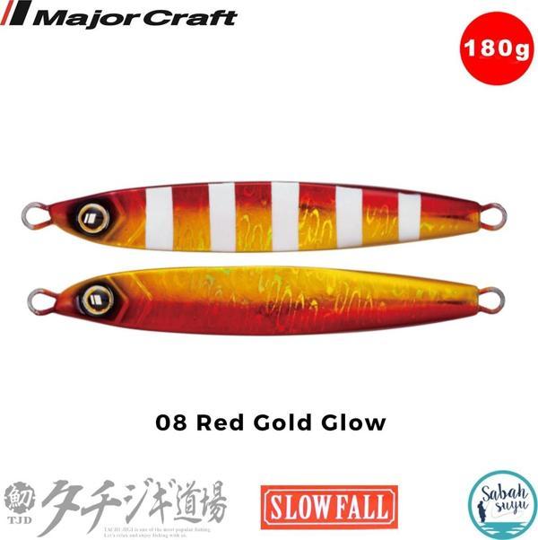 Major Craft Jigpara TJD-SLOW 180gr #08 Red Gold Glow - Image 1