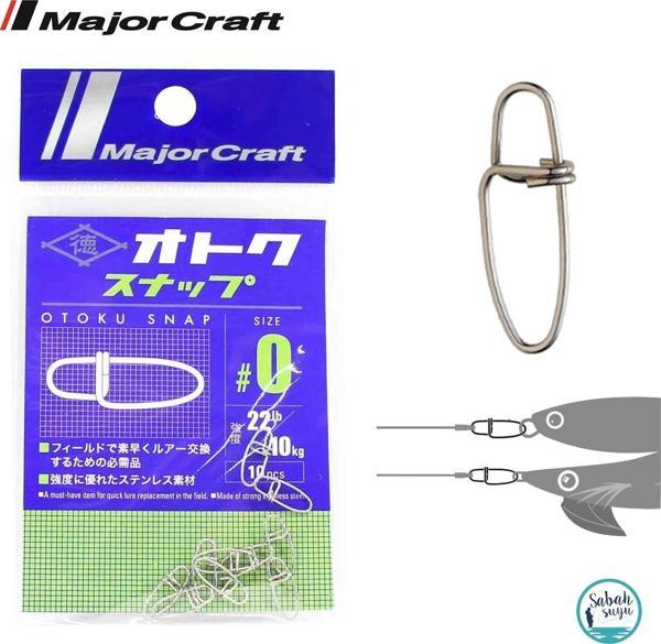 Major Craft Otoku Snap Klips #0 10kg (10Ad) - Image 1