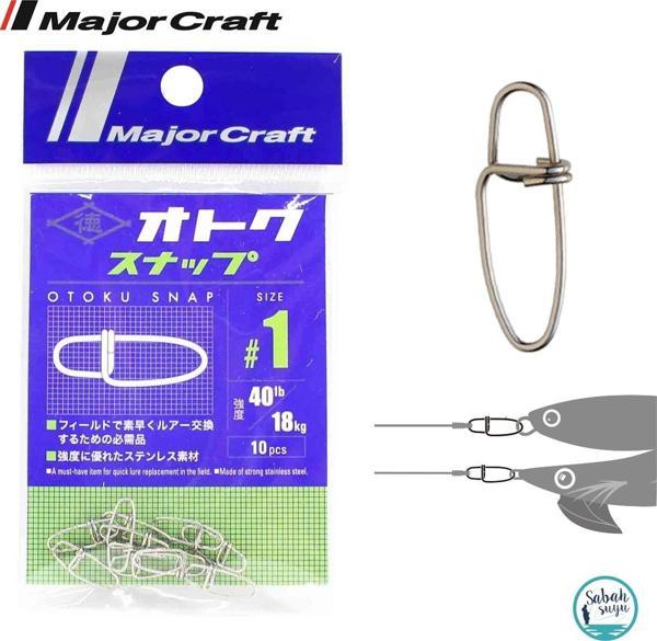 Major Craft Otoku Snap Klips #1 18kg (10Ad) - Image 1