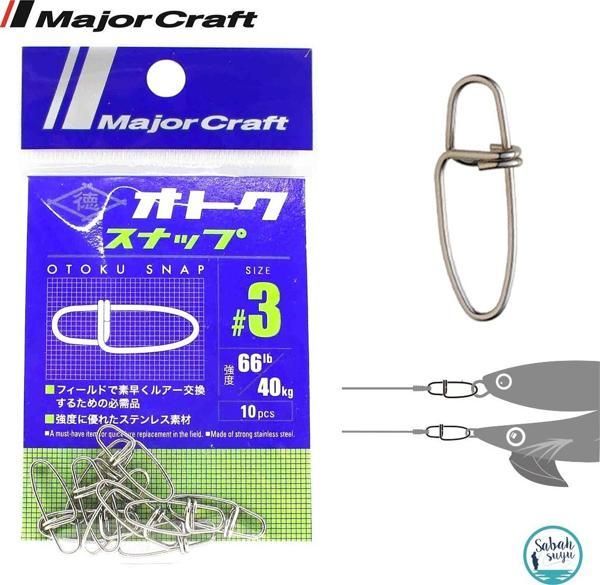 Major Craft Otoku Snap Klips #3 40kg (10Ad) - Image 1