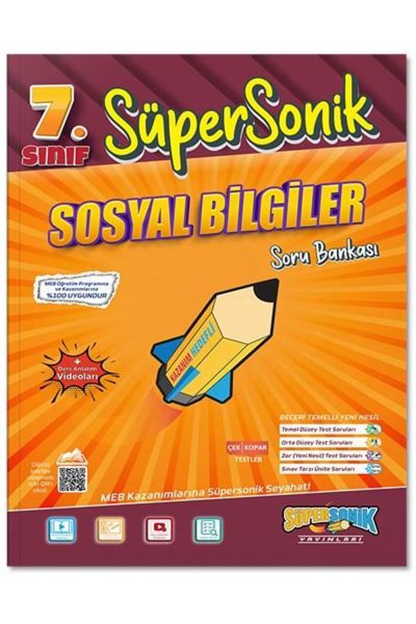 7. Sınıf Süpersonik Sosyal Bilgiler Soru Bankası - Süpersonik Yayınları - Tonguç Akademi - Image 1