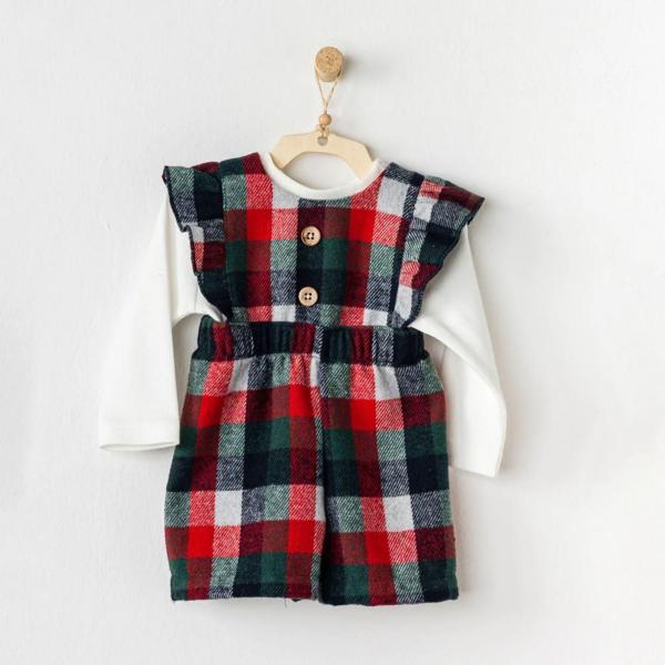 Andywawa Bebek Şort Salopet Takım AC24427 - Image 1