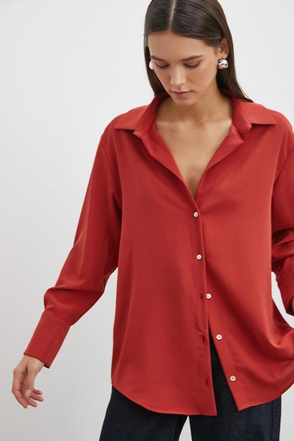 Basic Polyester Gömlek Kiremit - Image 1