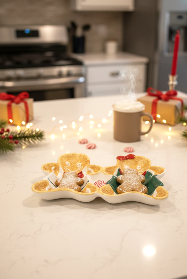 Xmas 2'li Kurabiye Adam Servis Tabağı - Image 1