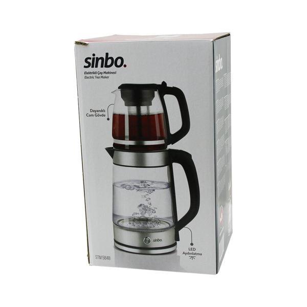 CAM ELEKTRİKLİ ÇAY SETİ ÇAYCI 2LT+1.2LT 1500W MAVİ LEDLİ 360 DERECE ÇELİK SÜZGEÇ KROM KAPLAMA (2818) - Image 1