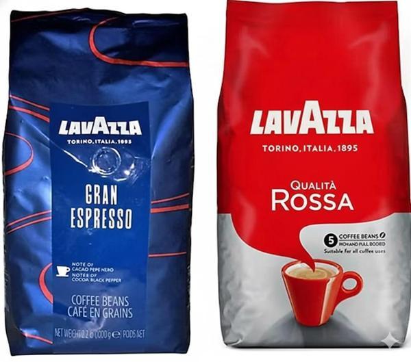 Lavazza Gran Espresso 1 kg + Lavazza Qualita Rossa Çekirdek Kahve 1 kg - Image 1