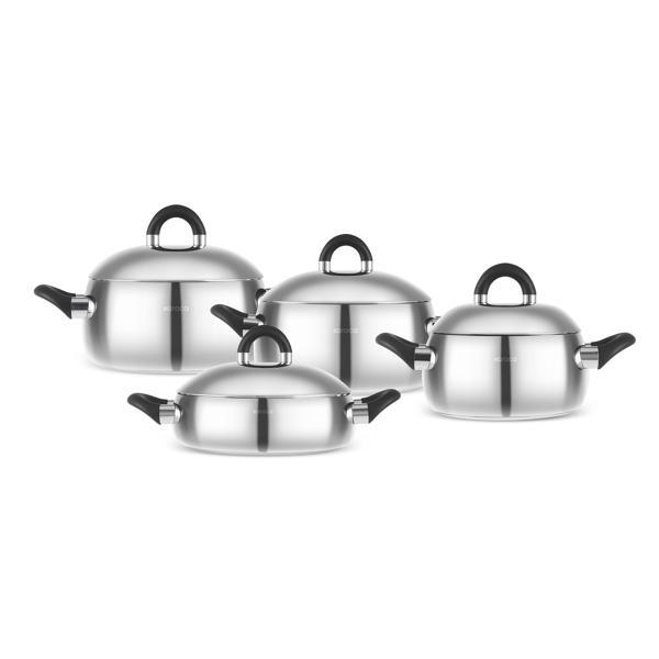 Karaca Fuji İndüksiyon Tabanlı 8 Parça Çelik Tencere Seti - Image 1