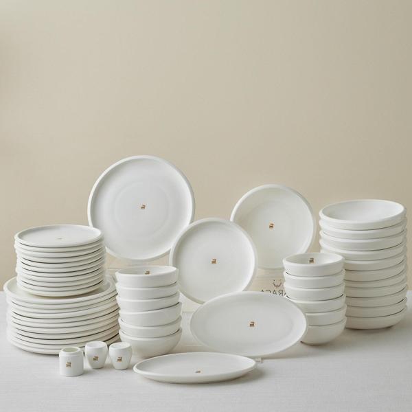 Karaca Stream Bone Neptun Gold Logo 53 Parça 12 Kişilik Yemek Takımı - Image 1