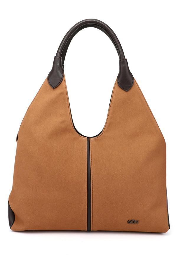 Kadın Taba Süete Kahve Omuz Çantası - Image 1